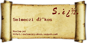 Selmeczi Ákos névjegykártya