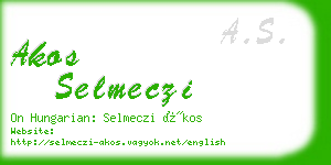 akos selmeczi business card